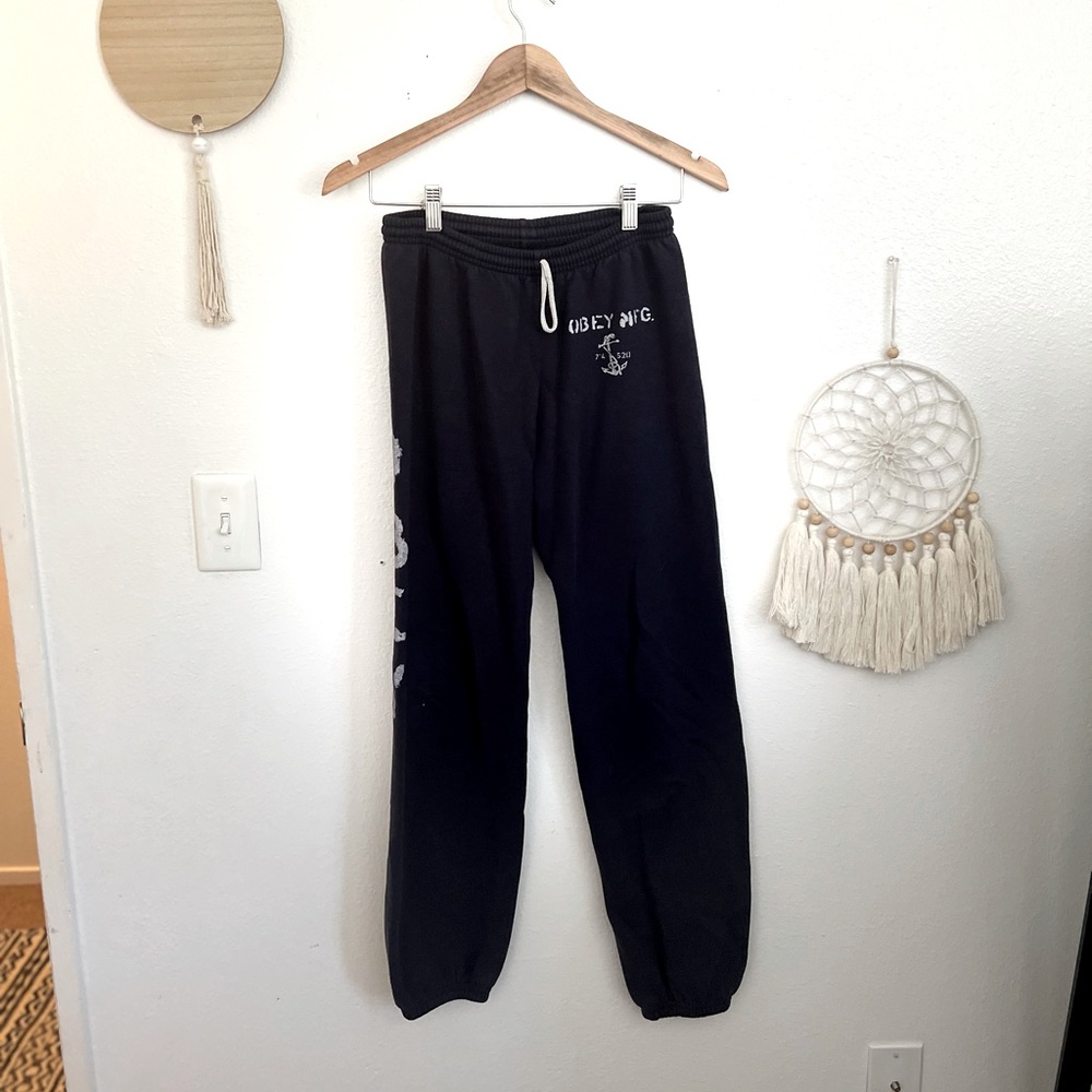 Obey Blue Sweatpants Relaxed Fit Joggers